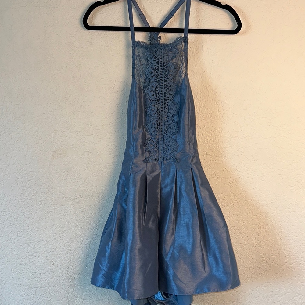Free People Blue Lace Romper